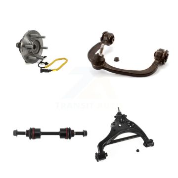 Front Left Hub Bearing Lower Upper Control Arm with Ball Joint & Link Kit For Ford F-150 K7T-105504
