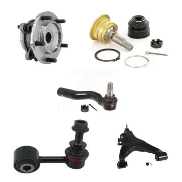 Front Left Bearing Lower Control Arm Upper Ball Joint Outer Tie Rod & Link Kit (5Pc) For K7T-105552