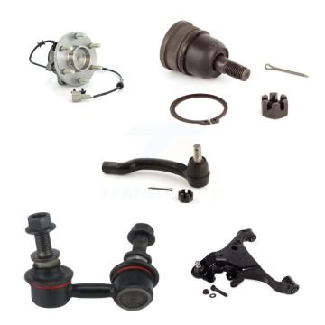 Front Left Bearing Lower Arm Upper Ball Joint Outer Tie Rod Link Kit (5Pc) For Nissan RWD K7T-105556