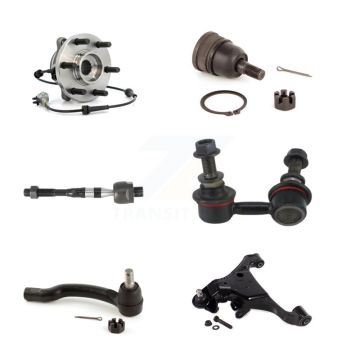 Front Left Bearing Lower Control Arm Upper Ball Joint Tie Rod & Link Kit (6Pc) For Nissan K7T-105564