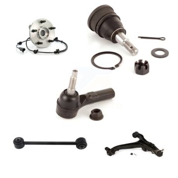Front Left Bearing Lower Arm Upper Ball Joint Outer Tie Rod Link Kit (5Pc) For Jeep Grand K7T-105567