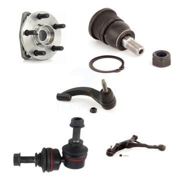 Front Left Bearing Lower Arm Upper Ball Joint Outer Tie Rod & Link Kit (5Pc) For Chrysler K7T-105572