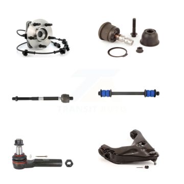 Front Left Hub Bearing Lower Arm Upper Ball Joint Tie Rod Link Kit (6Pc) For Ford Ranger K7T-105579
