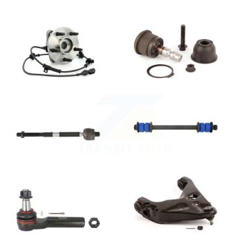 Front Left Hub Bearing Lower Arm Upper Ball Joint Tie Rod Link Kit (6Pc) For Ford Ranger K7T-105582