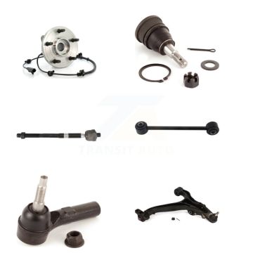 Front Left Hub Bearing Lower Control Arm Upper Ball Joint Tie Rod Link Kit (6Pc) For Jeep K7T-105609