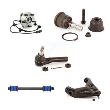 Front Left Hub Bearing Lower Arm Upper Ball Joint Outer Tie Rod Link Kit (5Pc) For Mazda K7T-105615