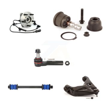 Front Left Bearing Lower Arm Upper Ball Joint Outer Tie Rod Link Kit (5Pc) For Ford Mazda K7T-105621