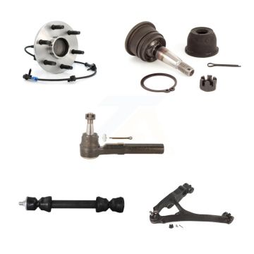 Front Left Bearing Lower Arm Upper Ball Joint Outer Tie Rod Link Kit (5Pc) For GMC Sierra K7T-105641