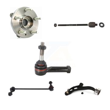 Front Left Bearing Lower Control Arm Tie Rod Link Kit (5Pc) For Ford Flex Lincoln MKS MKT K7T-105705