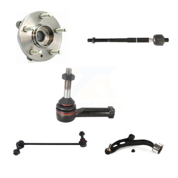 Front Left Bearing Lower Control Arm w/ Ball Joint Tie Rod Link Kit (5Pc) For Lincoln MKT K7T-105707