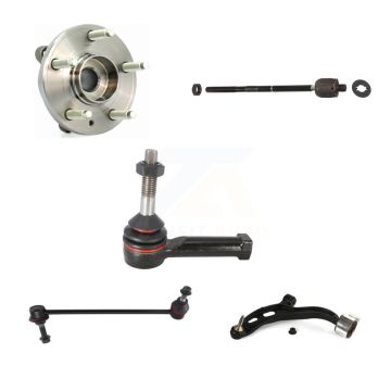 Front Left Bearing Lower Control Arm with BJ Tie Rod Link Kit (5Pc) For 2009 Lincoln MKS K7T-105711