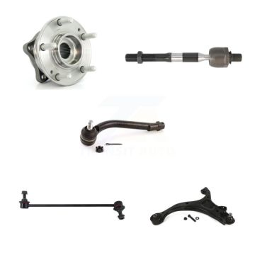 Front Left Hub Bearing Lower Control Arm Tie Rod Link Kit (5Pc) For Hyundai Santa Fe Kia K7T-105739
