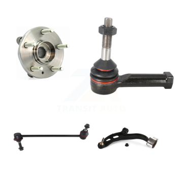 Front Left Bearing Lower Control Arm with BJ Outer Tie Rod Link Kit For 2009 Lincoln MKS K7T-105752