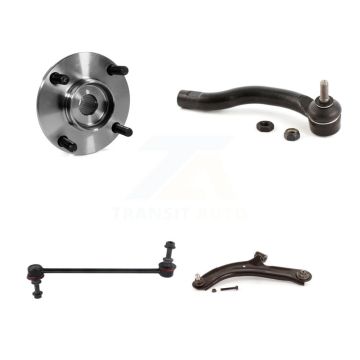 Front Left Bearing Lower Control Arm with BJ Outer Tie Rod Link Kit For Nissan Versa Cube K7T-105800