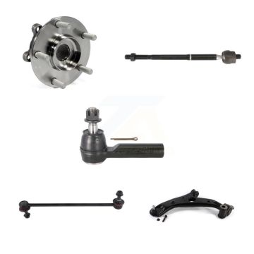 Front Left Hub Bearing Lower Control Arm Tie Rod Link Kit (5Pc) For 2013-2016 Mazda CX-5 K7T-105843