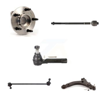 Front Left Bearing Lower Control Arm with BJ Tie Rod & Link Kit (5Pc) For Pontiac Montana K7T-105877