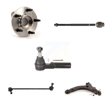 Front Left Hub Bearing Lower Control Arm Tie Rod & Link Kit (5Pc) For Pontiac Grand Prix K7T-105919
