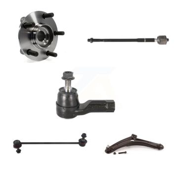 Front Left Bearing Lower Control Arm with BJ Tie Rod Link Kit (5Pc) For Mitsubishi Lancer K7T-105921