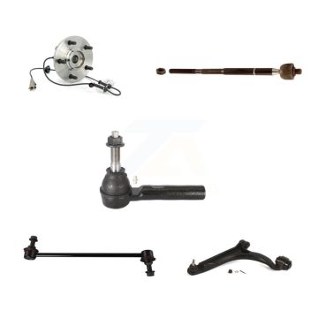Front Left Hub Bearing Lower Arm Tie Rod & Link Kit (5Pc) For 2004-2006 Chrysler Pacifica K7T-105934