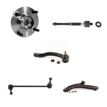 Front Left Bearing Lower Control Arm with BJ Tie Rod Link Kit (5Pc) For Nissan Versa Cube K7T-105939