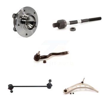 Front Left Hub Bearing Lower Control Arm Tie Rod Link Kit (5Pc) For 2006 BMW 325Ci 330Ci K7T-105947