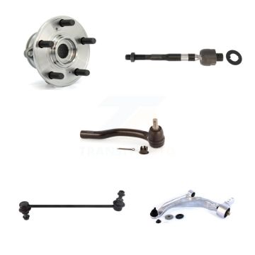 Front Left Hub Bearing Lower Control Arm Tie Rod Link Kit (5Pc) For 2009-2015 Honda Pilot K7T-105948