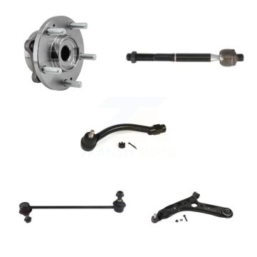 Front Left Hub Bearing Lower Control Arm Tie Rod & Link Kit (5Pc) For 2017-2019 Kia Soul K7T-105988