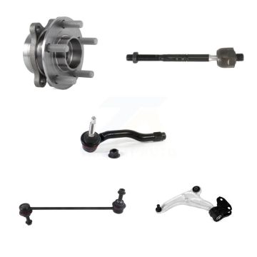 Front Left Hub Bearing Lower Control Arm Tie Rod Link Kit (5Pc) For Ford Edge Lincoln MKX K7T-105990