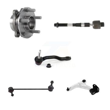 Front Left Hub Bearing Lower Control Arm Tie Rod Link Kit (5Pc) For Ford Edge To 12 23 14 K7T-105991