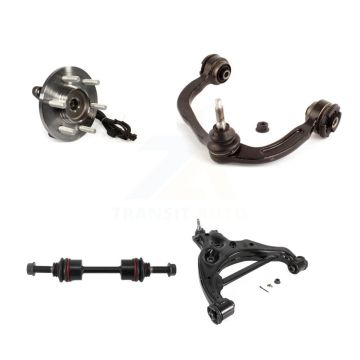Front Right Hub Bearing Lower Upper Control Arm with Ball Joint & Link Kit For Ford F-150 K7T-106116