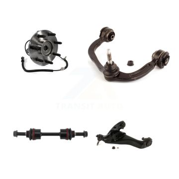 Front Right Hub Bearing Lower Upper Control Arm with Ball Joint & Link Kit For Ford F-150 K7T-106124