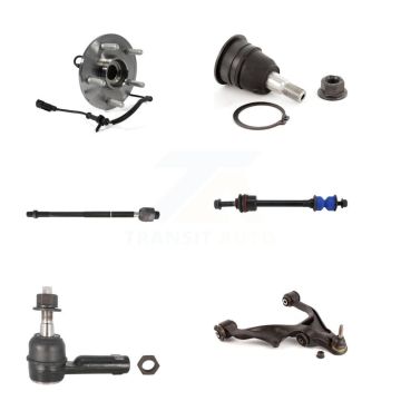 Front Right Bearing Lower Control Arm with BJ Upper Ball Joint Tie Rod Link Kit (6Pc) For K7T-106195