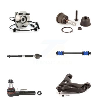 Front Right Hub Bearing Lower Arm Upper Ball Joint Tie Rod Link Kit (6Pc) For Ford Ranger K7T-106214