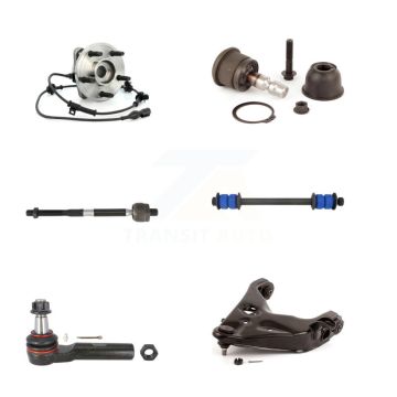 Front Right Hub Bearing Lower Arm Upper Ball Joint Tie Rod Link Kit (6Pc) For Ford Ranger K7T-106218