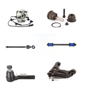 Front Right Bearing Lower Control Arm Upper Ball Joint Tie Rod & Link Kit (6Pc) For Ford K7T-106221
