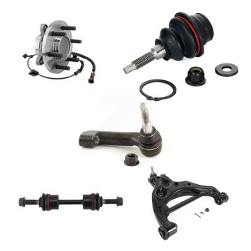 Front Right Hub Lower Control Arm Upper Ball Joint Outer Tie Rod Link Kit (5Pc) For Ford K7T-106270