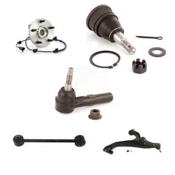 Front Right Hub Lower Control Arm Upper Ball Joint Outer Tie Rod Link Kit (5Pc) For Jeep K7T-106272