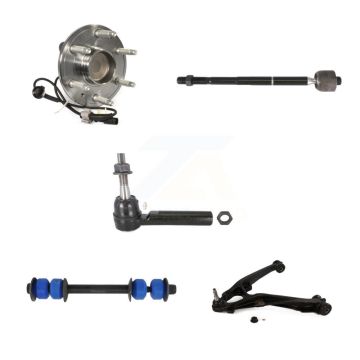 Front Right Hub Bearing Lower Control Arm Tie Rod Link Kit (5Pc) For GMC Sierra 1500 RWD K7T-106315