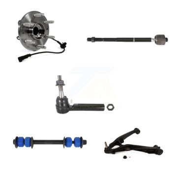 Front Right Hub Bearing Lower Control Arm Tie Rod Link Kit (5Pc) For GMC Sierra 1500 4WD K7T-106317
