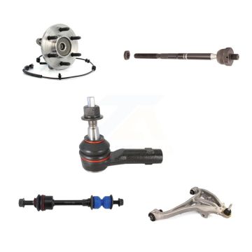 Front Right Hub Bearing Lower Control Arm Tie Rod Link Kit (5Pc) For 2006 Ford F-150 4WD K7T-106385