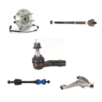 Front Right Hub Bearing Lower Control Arm Tie Rod Link Kit (5Pc) For 2006 Ford F-150 4WD K7T-106386