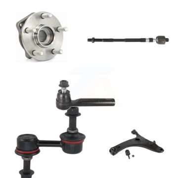 Front Right Hub Bearing Lower Arm Tie Rod & Link Kit (5Pc) For 2009-2013 Subaru Forester K7T-106401