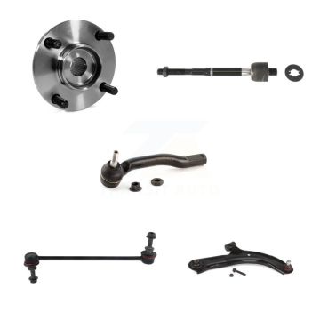 Front Right Hub Bearing Lower Control Arm Tie Rod & Link Kit (5Pc) For Nissan Versa Cube K7T-106428