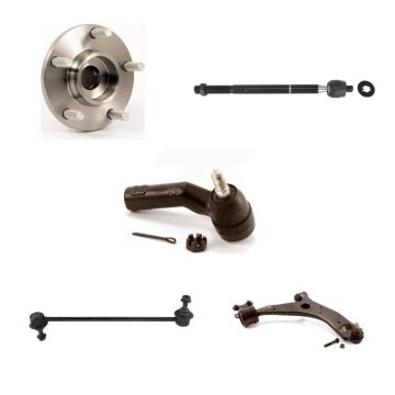 Front Right Bearing Lower Control Arm with Ball Joint Tie Rod Link Kit (5Pc) For Mazda 3 K7T-106430