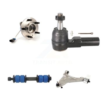 Front Right Hub Bearing Lower Arm Outer Tie Rod & Link Kit For Buick Lucerne Cadillac DTS K7T-106525