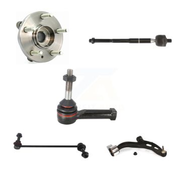 Front Right Bearing Lower Control Arm Tie Rod Link Kit (5Pc) For Ford Flex Taurus Lincoln K7T-106646