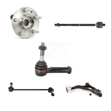 Front Right Hub Bearing Lower Control Arm Tie Rod & Link Kit (5Pc) For Ford Five Hundred K7T-106655