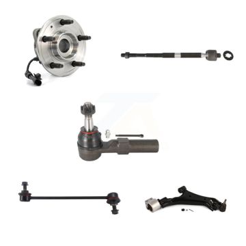 Front Right Hub Bearing Lower Control Arm Tie Rod Link Kit (5Pc) For 2008-2010 Saturn Vue K7T-106665