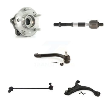 Front Right Hub Bearing Lower Control Arm Tie Rod Link Kit (5Pc) For Hyundai Santa Fe Kia K7T-106684