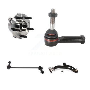Front Right Bearing Lower Control Arm Outer Tie Rod & Link Kit For 13-19 Ford Taurus SHO K7T-106689